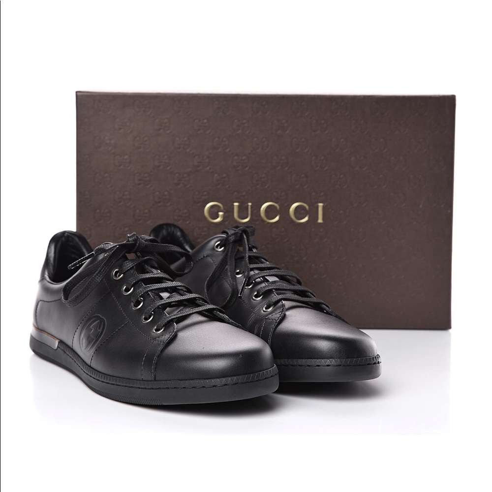 Gucci calfskin interlocking G womens sneakers.